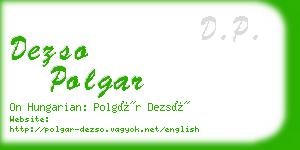 dezso polgar business card